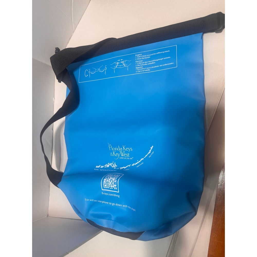 Florida Keys & Key West Blue Waterproof Dry Bag Roll Top Kayak Boating 10L
